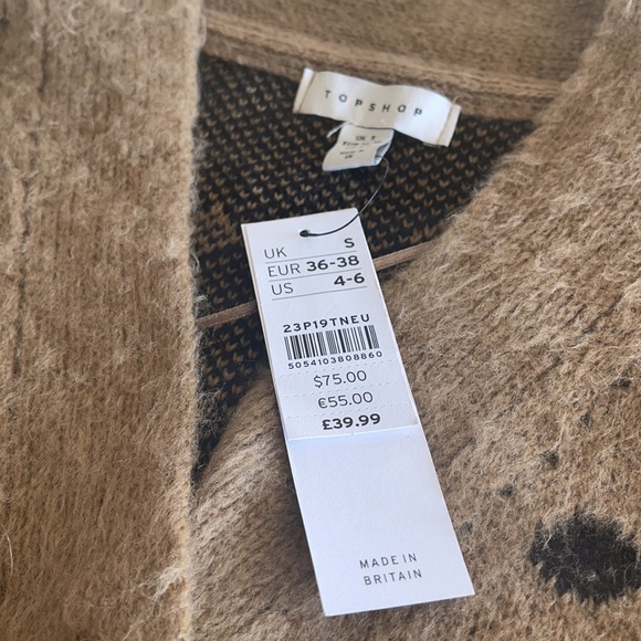 TOPSHOP Mixed Spot Cardigan. NWT NEVER WORN - Picture 5 of 10